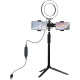 Кольцевая USB LED лампа Puluz PKT3038 6.2" + штатив