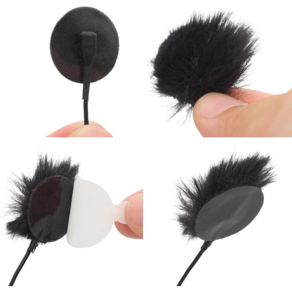 Меховые кружки URSA Straps Fur Circles 9 шт. + 30 липких полосок, черные (U-FC-9-BLK)