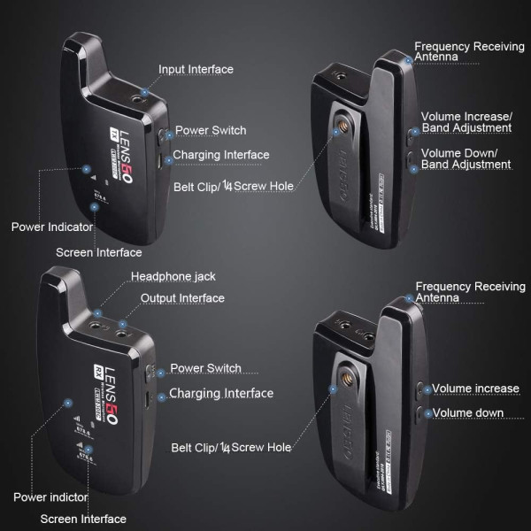 Бездротовий петличний мікрофон LENSGO LWM-308C