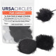 Меховые кружки URSA Straps Fur Circles 9 шт. + 30 липких полосок, черные (U-FC-9-BLK)