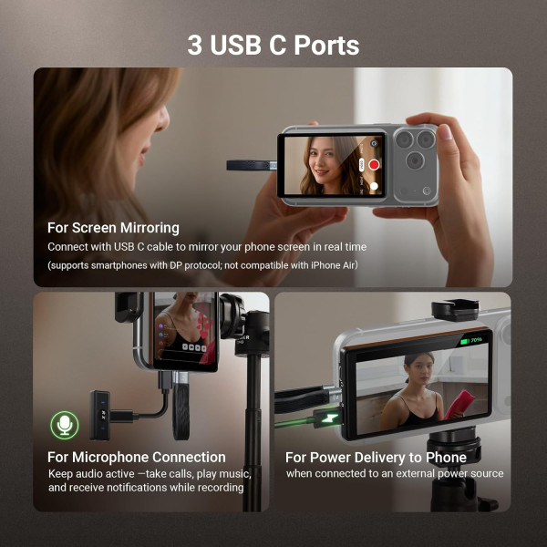 Магнитный металлический селфи-монитор NEEWER BASICS M4U 4" для iPhone