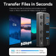 USB-хаб Vention USB 3.0 to USB 3.0 x4+USB C Hub With Individual Power Switches 1M Black (CHWBF)