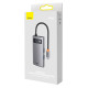 USB-хаб Baseus Metal Gleam Series 4-в-1 багатофункціональний USB-C хаб станція док-станції сірого кольору （USB-C до USB 3.0*3+RJ45*1）