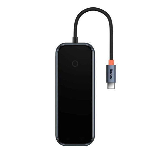 USB-хаб Baseus AcmeJoy 4-портовий Type-C HUB адаптер（Type-C до USB3.0*3+Type-C PD та дані *1）темно-сірий