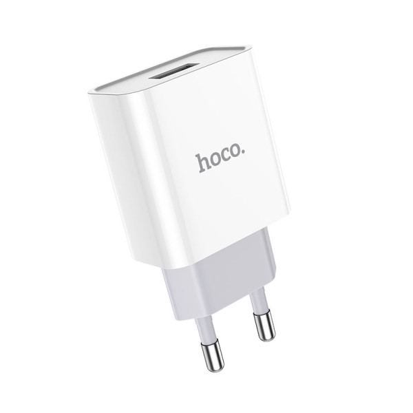 Сетевое зарядное устройство с кабелем HOCO C81A Asombroso single port charger set (Micro) 10.5W White