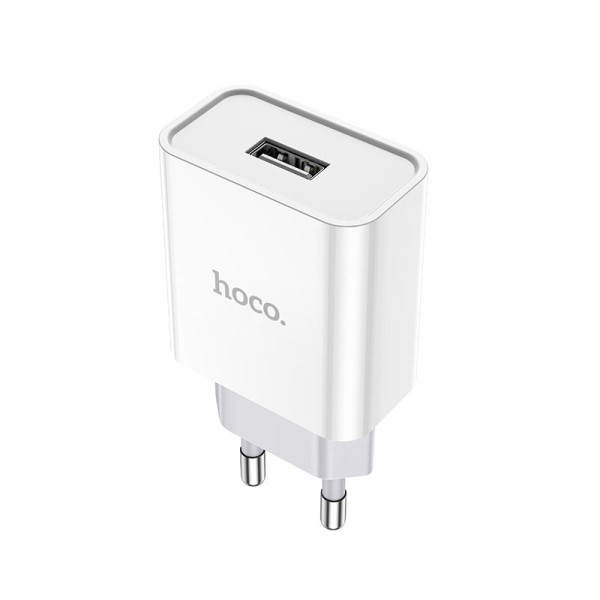 Сетевое зарядное устройство с кабелем HOCO C81A Asombroso single port charger set (Micro) 10.5W White