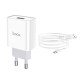 Сетевое зарядное устройство с кабелем HOCO C81A Asombroso single port charger set (Micro) 10.5W White