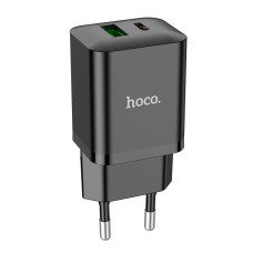 Сетевое зарядное устройство HOCO N28 Founder PD20W+QC3.0 charger Black