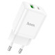 Сетевое зарядное устройство HOCO N28 Founder PD20W+QC3.0 charger White