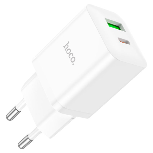 Сетевое зарядное устройство HOCO N28 Founder PD20W+QC3.0 charger White