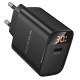 Сетевое зарядное устройство BOROFONE BA97A Ilustre single-port PD30W charger with digital display (EU) Black