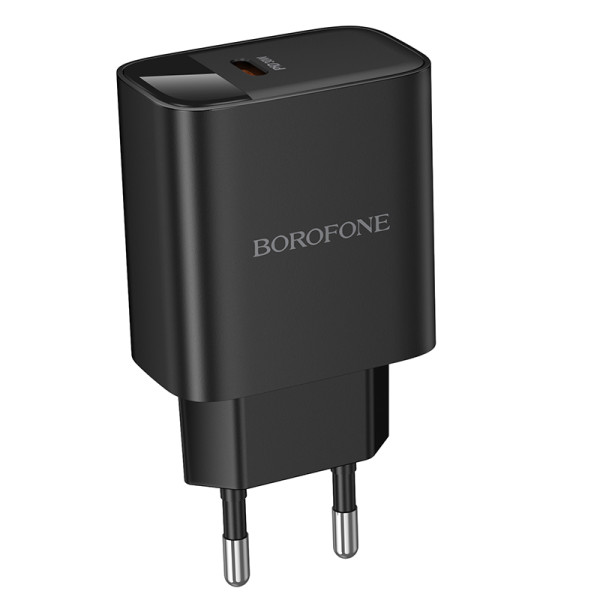 Сетевое зарядное устройство BOROFONE BA97A Ilustre single-port PD30W charger with digital display (EU) Black