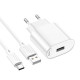 Сетевое зарядное устройство с кабелем HOCO C109A(10.5W) Fighter single port charger set(Type-C) White