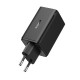 Мережевий зарядний пристрій з кабелем Baseus GaN6 Pro Fast Charger 2C+2U 65 Вт EU Cluster чорний((З Type-C на Type-C 100 Вт(20 В/5 А) 1 м чорний）