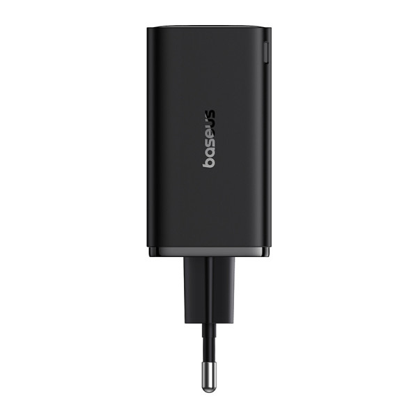 Мережевий зарядний пристрій з кабелем Baseus GaN6 Pro Fast Charger 2C+2U 65 Вт EU Cluster чорний((З Type-C на Type-C 100 Вт(20 В/5 А) 1 м чорний）