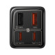 Мережевий зарядний пристрій з кабелем Baseus GaN6 Pro Fast Charger 2C+2U 65 Вт EU Cluster чорний((З Type-C на Type-C 100 Вт(20 В/5 А) 1 м чорний）
