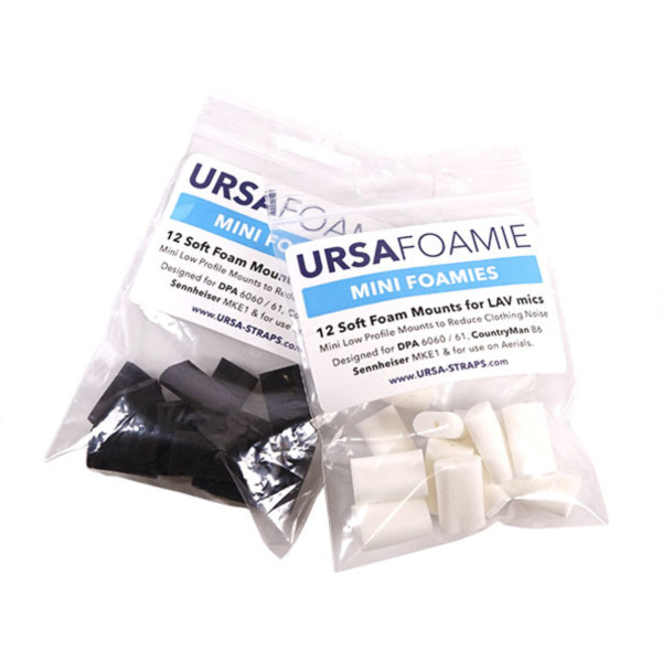 Мини поролоновые насадки для микрофона URSA Straps Mini Foamies, набор 12 шт., черные (U-MINIFOAMIE-BLK)