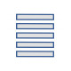 Рамки заголовков магнитные A4/A3 синие Magnetofix Frame TOPSIGN Blue Set (1131803)
