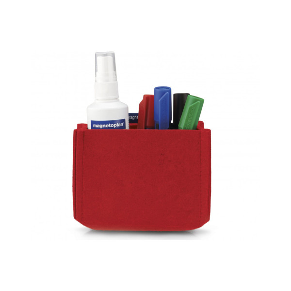 Держатель маркеров магнитный средний из PET-войлока красный Magnetoplan magnetoTray MEDIUM Red (1227706)