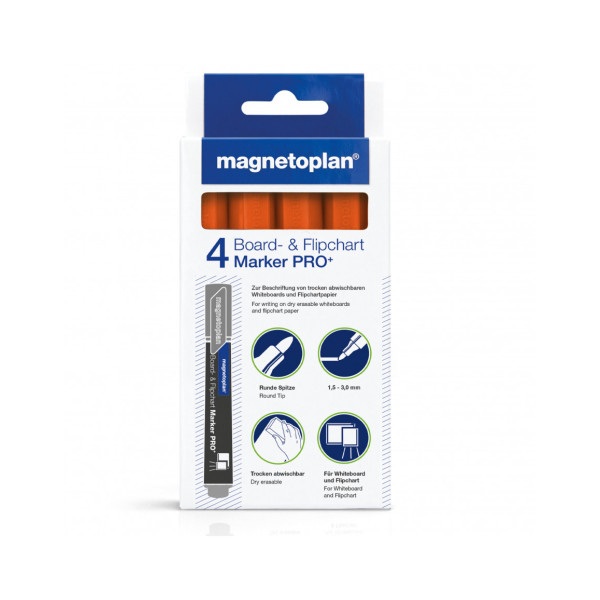 Маркеры универсальные оранжевые Magnetoplan PRO+ Orange Set (1228144)