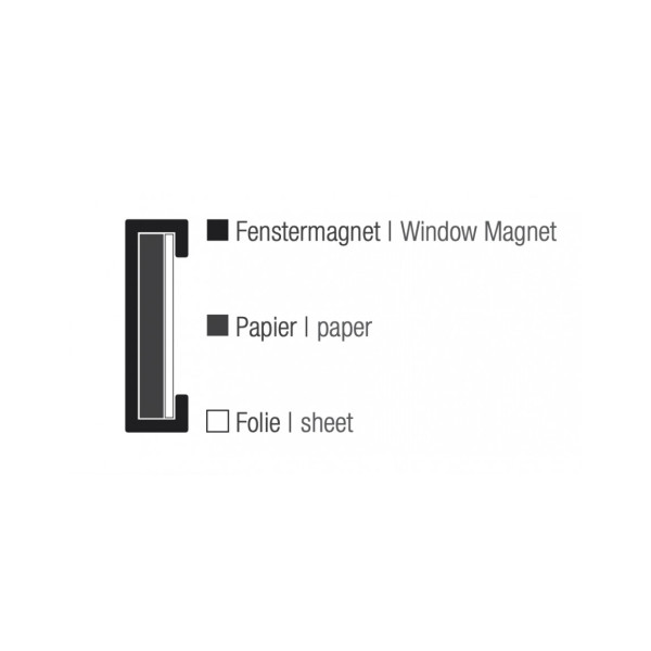 Этикетки C-профиля с защитой 50x40 белые Magnetoplan C-Profil Label+Foil Set (17740)