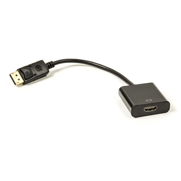 Кабель-перехідник PowerPlant HDMI - DisplayPort, 0,15 м, чорний