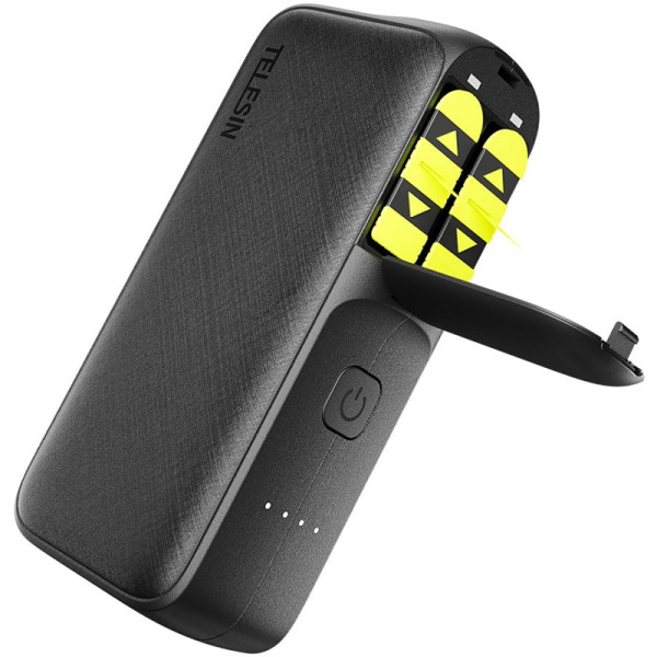 Зарядка повербанк для акумуляторів GoPro 12/11/10/9/8/7/6/5 10000мАг USB Type-C Telesin GP-PB-001
