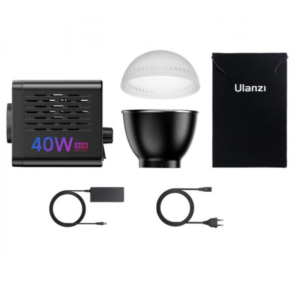 Свет постоянный COB RGB портативный с акумулятором CRI 95+ HSI 360 40Вт 2500-6500К Ulanzi L024