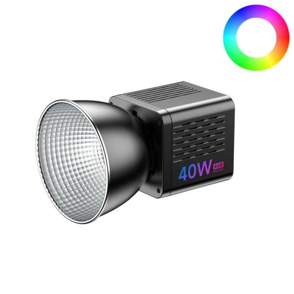 Свет постоянный COB RGB портативный с акумулятором CRI 95+ HSI 360 40Вт 2500-6500К Ulanzi L024