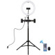 Кільцеве світло зі стійкою Puluz PKT3055B RGBW 26см (20W)