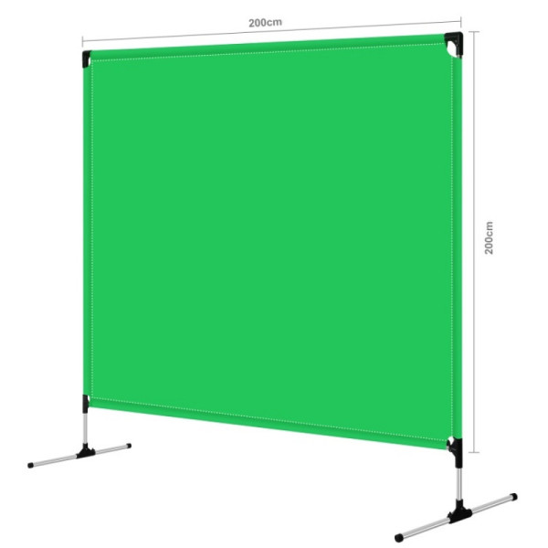 Фон у рамці з ніжками Puluz PU5203G Chroma Key зелений (200x200см)