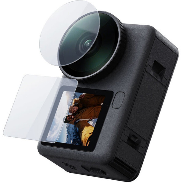 Стекло защитное закаленное DJI Osmo Action 6 два комплекта Telesin S6-FLM-26