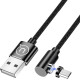 Кабель Usams US-SJ446 U54 мікро-USB з прямим кутом магнісний зарядний кабель 1 м чорний