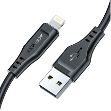 Кабель ACEFAST C3-01 USB до iP 2.4 A, 1.2 м, TPE, TPE конектори, чорний