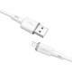 Кабель ACEFAST C2-02 USB до iP 2,4 А, 1,2 м, силікон, цинкові роз'єми, білий