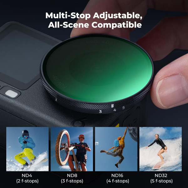 Змінний ND-фільтр K&F Concept ND4-32 для DJI Osmo Action 6 Variable, Snap-On (KF12.0055)