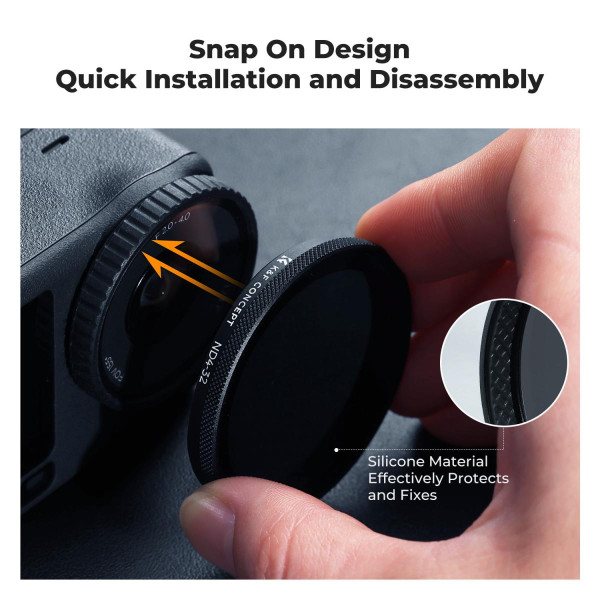 Змінний ND-фільтр K&F Concept ND4-32 для DJI Osmo Action 6 Variable, Snap-On (KF12.0055)
