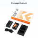 Набор K&F Concept LP-E6P (2 аккумулятора 2400mAh + двухканальное USB-зарядное устройство) — совместимо с Canon EOS R5 Mark II, R5, R6 Mark II, R6, R7 (KF28.0093)