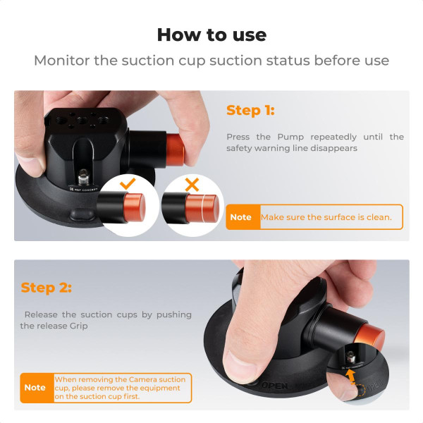 Крепление K&F Concept на присоске 3" с magic-arm шарнирным кронштейном MS-44 (KF31.135)