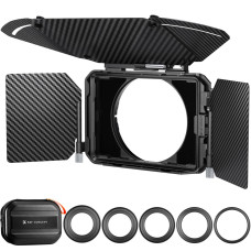 Компендиум K&F Concept Matte Box Pro Kit с 2 рамками для фильтров 4x5.65 дюйма и адаптерами 67/72/77/82/95 мм (SKU.2322)