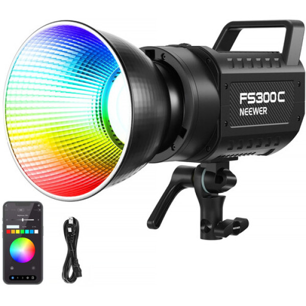Профессиональный свет Neewer FS300C 300W RGB LED Video Light для студийной и видеосъемки (FS300C)