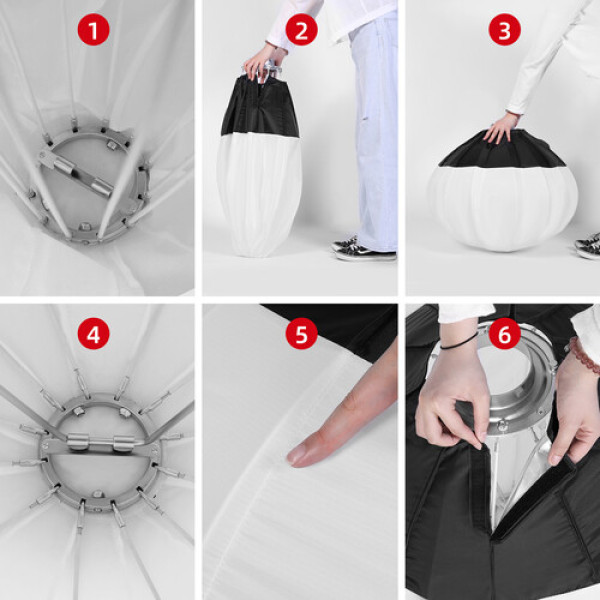 Постоянный LED видеосвет GVM G100W 100W (3200-5600K) с софтбоксом 65см