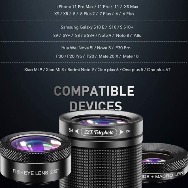 Набор объективов для смартфона Apexel APL-22X105-4IN1