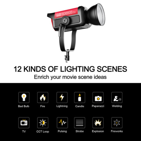 Двухцветный светодиодный моноблок GVM Pro SD650B (650 Вт)