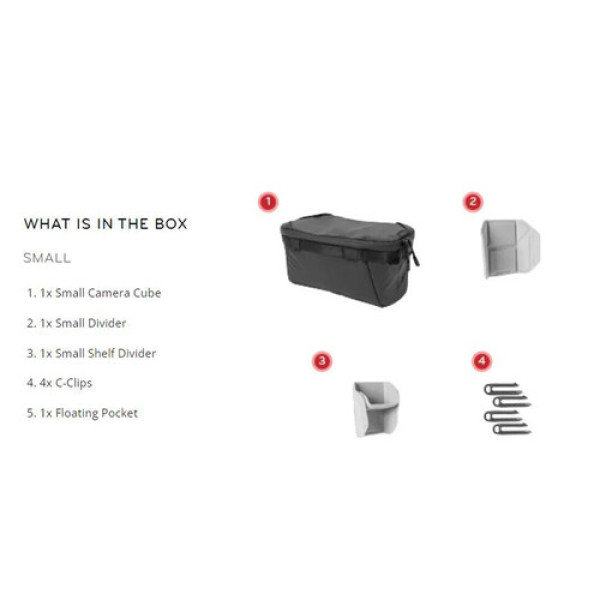 Сумка-футляр Peak Design Camera Cube V2 Small Black (BCC-S-BK-3) - PFAS Free Material