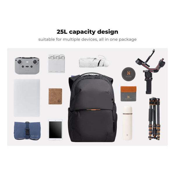 Фоторюкзак K&F Concept Urban Wander 03 чорний 25 л (KF13.300)