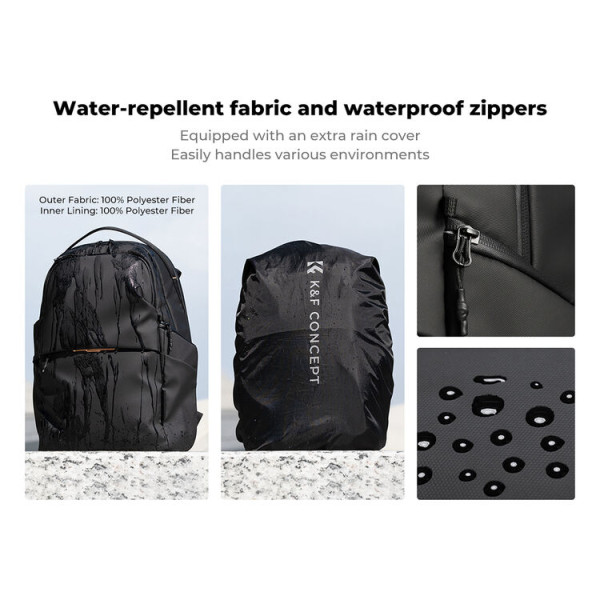 Фоторюкзак K&F Concept Urban Wander 03 чорний 25 л (KF13.300)