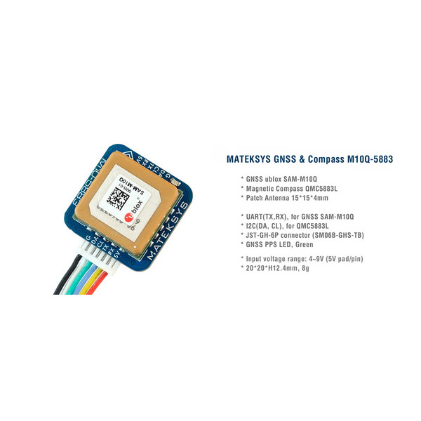 Приемник GPS Matek M10Q-5883 с компасом