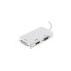 Порт-реплікатор Power Plant mini Display Port — HDMI, DVI, VGA (3 в 1) (CA910946)
