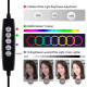 Кольцевая USB RGBW LED лампа Puluz PKT3049B 4.7" + настольный штатив
